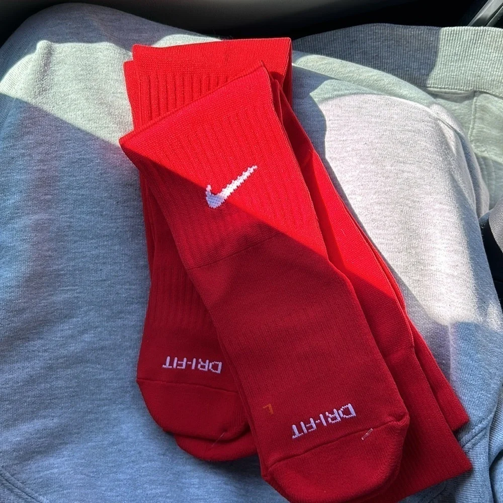 Nike Adult Classic II Cushion Over-the-Calf Soccer Socks Small University Red